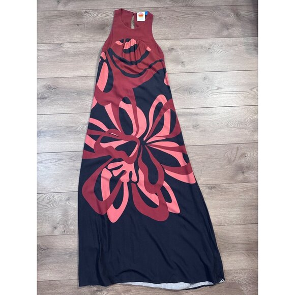Farm Rio Halter Floral Print Maxi Dress XS - Picture 2 of 9